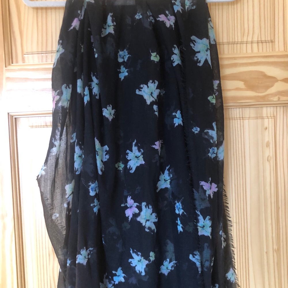 Banana Republic Navy Floral Scarf